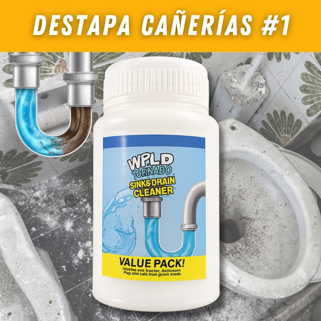 DESTAPA CAÑERÍAS WILD TORNADO 500gr 💨 DESTAPA FÁCIL, RÁPIDO Y EFECTIVO ✅