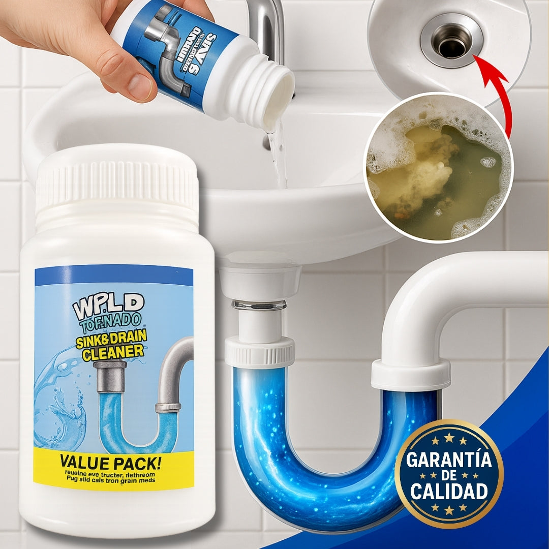 DESTAPA CAÑERÍAS WILD TORNADO 500gr 💨 DESTAPA FÁCIL, RÁPIDO Y EFECTIVO ✅