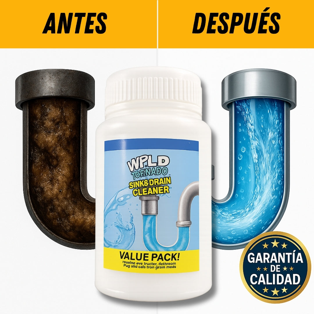 DESTAPA CAÑERÍAS WILD TORNADO 500gr 💨 DESTAPA FÁCIL, RÁPIDO Y EFECTIVO ✅